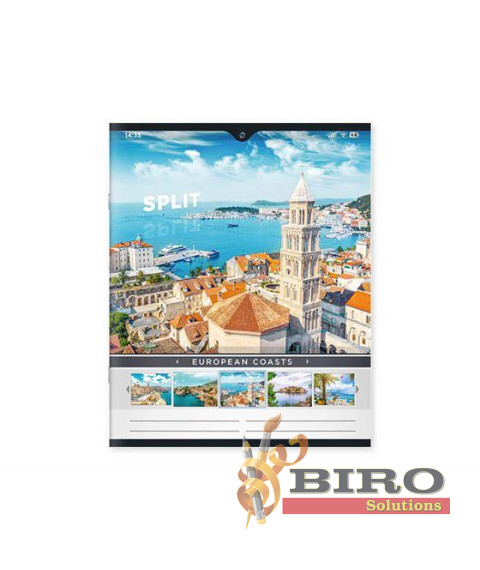 Caiet 24 foi, linie, copertă colorată, 241004